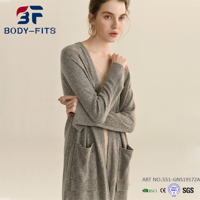 ژاکت کش بادی بلند پشمی زنانه